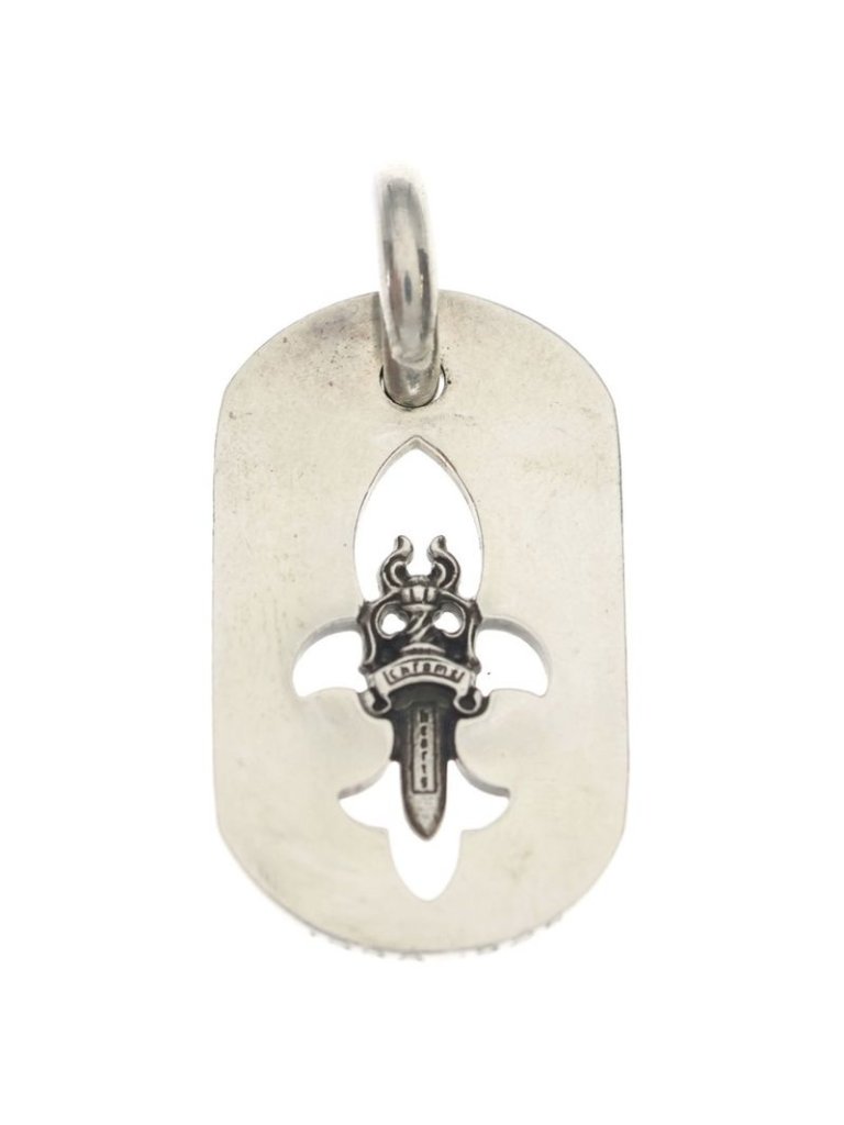 Chrome Hearts D Tag Sml Fle Dag Fudaga Dog Tag Small Necklace Top